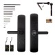 Ручки на планке электронные Apecs Smart HPE-8001-BLM (TTLock, WiFi, FP)