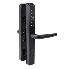 Ручки на планке электронные Apecs Smart HPE-8201-BLM (TTLock, BLE, FP)