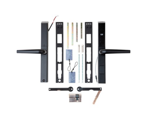 Ручки на планке электронные Apecs Smart HPE-8201-BLM (TTLock, BLE, FP)