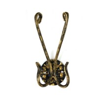 Крючок кованный двойной бронза