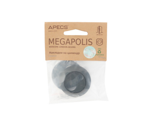 Накладки цилиндровые Apecs Megapolis DP-C-0802-BLM Накладки цилиндровые Apecs Megapolis DP-C-0802-BLM