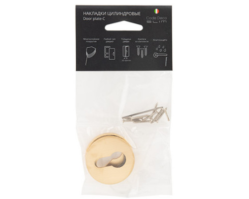 Накладки цилиндровые Code Deco Slim DP-C-40-GMS Накладки цилиндровые Code Deco Slim DP-C-40-GMS