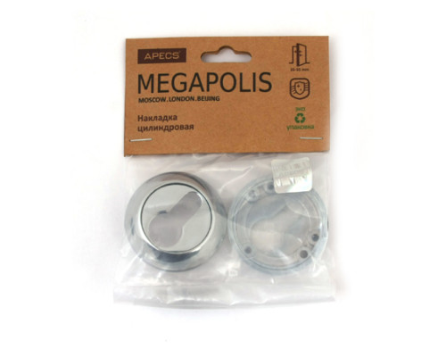Накладки цилиндровые Apecs Megapolis DP-C-0802-CR Накладки цилиндровые Apecs Megapolis DP-C-0802-CR