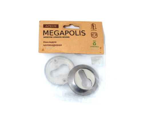 Накладки цилиндровые Apecs Megapolis DP-C-0802-BN Накладки цилиндровые Apecs Megapolis DP-C-0802-BN