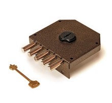 Замок накл. Базальт 1.05.53 МА никель, сувальдный, стержни 5 шт. Ф14мм, медный антик