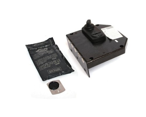 Замок накл. Базальт 1.05.61 МА никель, сувальдный, стержни 4шт Ф14мм, медный антик, задвижка