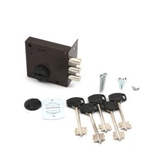 Замок накл. Кремень 1.04.51 МА  никель, сувальдный стержни 3 шт. диаметр 12мм медный антик