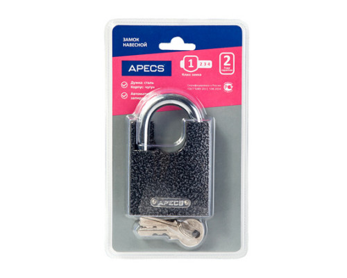 Замок навесной Apecs PD-44-60-Blister Замок навесной Apecs PD-44-60-Blister