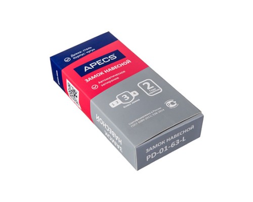 Замок навесной Apecs PD-01-63-L Замок навесной Apecs PD-01-63-L
