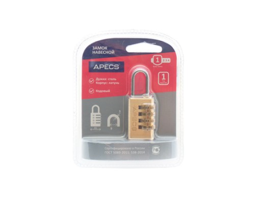 Замок навесной Apecs PDB-40-21-CODE Замок навесной Apecs PDB-40-21-CODE