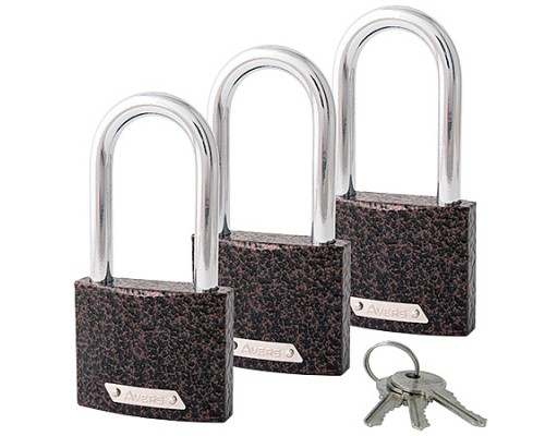 Замки навесные Avers PD-01-63-L-Blister (3Locks+3Keys)