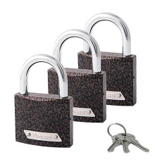 Замки навесные Avers PD-01-50-Blister (3Locks+3Keys)
