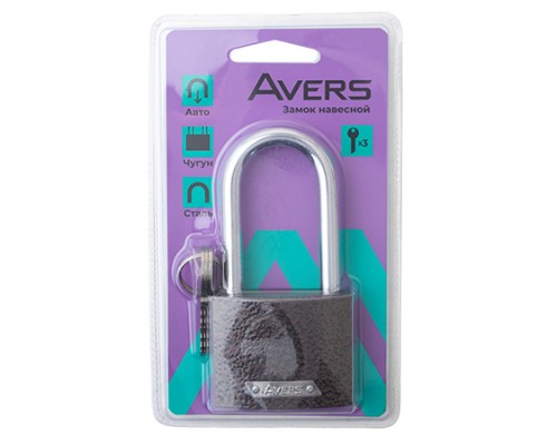 Замок навесной Avers PD-01-63-L-Blister