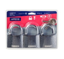 Замки навесные Apecs PD-01-63-Blister (3Locks+5Keys)