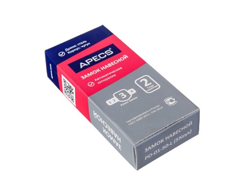 Замок навесной Apecs PD-01-50-L (5Keys) Замок навесной Apecs PD-01-50-L (5Keys)