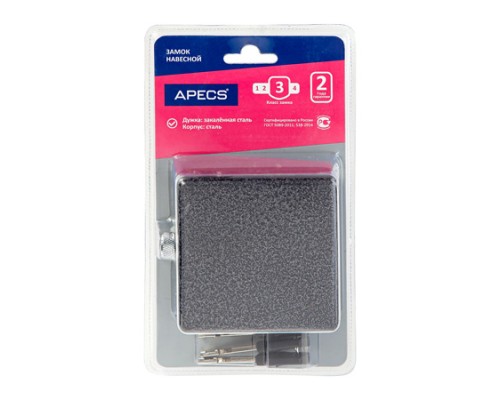 Замок навесной Apecs PD-14-80-Blister Замок навесной Apecs PD-14-80-Blister
