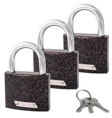 Замки навесные Avers PD-01-63-Blister (3Locks+3Keys)