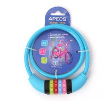 Замок велосипедный Apecs PD-85-65CM-CODE-BLUE