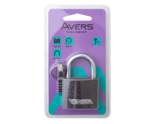 Замок навесной Avers PD-01-50-Blister
