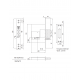Замок врезной сувальдный KALE KILIT 257L-BS60-CP-L5KEY-(w/o SP, w/o Ros)-PB (75ММ) 257L0000035