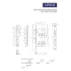 Замок врезной противопожарный Apecs 8300-INOX-BLM (B2B)