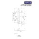Петля накладная Apecs 102*75*2,5-B2-INOX-BLM (B2B)