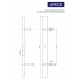 Ручки-скобы Apecs Square HC-0902-40*20/1000-INOX/304-BLM (Q45)