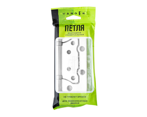 Петля накладная Vanger 100*75*2-P2-CR Петля накладная Vanger 100*75*2-P2-CR