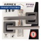 Ручки дверные H-22114-A-GRF (открытая упаковка)