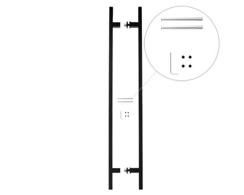 Ручки-скобы Avers Square HC-0920-40*20/800-INOX/201-BLM Ручки-скобы Avers Square HC-0920-40*20/800-INOX/201-BLM