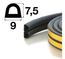 Уплотнитель самоклеящийся Apecs D-9*7,5-BL (300м)