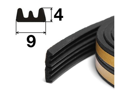 Уплотнитель самоклеящийся Apecs E-9*4-BL (150м) Уплотнитель самоклеящийся Apecs E-9*4-BL (150м)