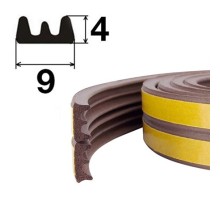Уплотнитель самоклеящийся Apecs E-9*4-BR (150м)