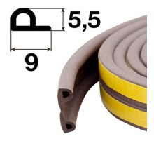 Уплотнитель самоклеящийся Apecs P-9*5,5-BR (100м)