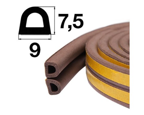Уплотнитель самоклеящийся Apecs D-9*7,5-BR (100м) Уплотнитель самоклеящийся Apecs D-9*7,5-BR (100м)