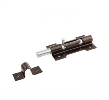 Засов накладной основной Делга с круглым ригелем (медь)