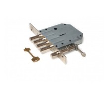 Замок врез. Базальт 1.05.02  никель, сувальдный, стержни 4шт, диаметр 14мм, задвижка