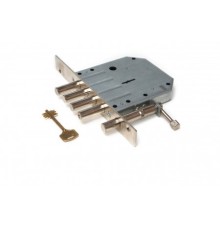 Замок врез. Базальт 1.05.02  никель, сувальдный, стержни 4шт, диаметр 14мм, задвижка