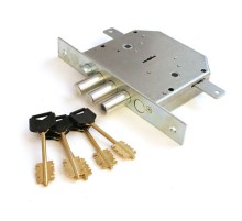 Замок врез. RеХ. 3.11 (Аналог 1.06.43)  6-ти сувальдный, цинк, 3 стержня Ф 18мм, 5 кл. (правый)