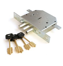 Замок врез. RеХ. 3.11 (Аналог 1.06.43)  6-ти сувальдный, цинк, 3 стержня Ф 18мм, 5 кл. (правый)