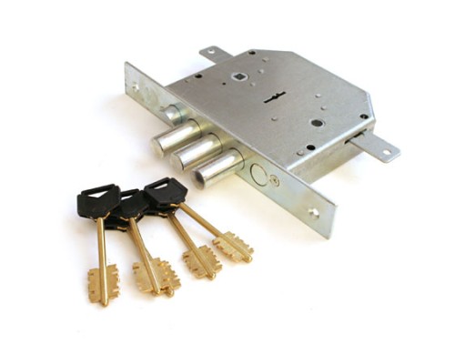 Замок врез. RеХ. 3.11 (Аналог 1.06.43)  6-ти сувальдный, цинк, 3 стержня Ф 18мм, 5 кл. (правый)