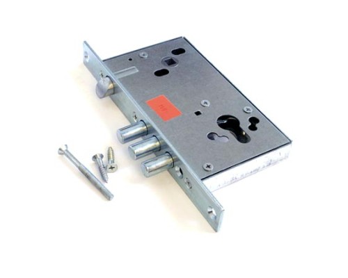 Замок врез. ReX.1.2 (аналог 1.03.25) под цилиндр цинк, 3 стержня ф12мм, защелка, ф16мм