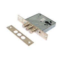 Замок врез. Лазурит 1.01.07 никель, под цилиндр-стержни 3 шт. диаметр 16мм