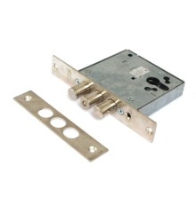 Замок врез. Лазурит 1.01.07 никель, под цилиндр-стержни 3 шт. диаметр 16мм