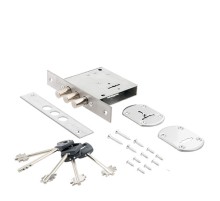 Замок врезной сувальдный Avers R13/S6-CR (5 keys, shank 45mm)