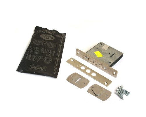 Замок врез. Кремень 1.04.06 никель, сувальдный стержни 3 шт. диаметр 12мм