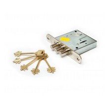 Замок врез. Кремень 1.04.04 никель, сувальдный стержни 3 шт. диаметр 12мм