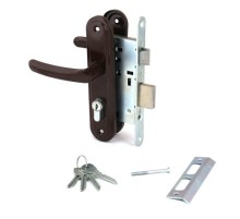 Замок врезной Омега-ЗВ4.2.02 (коричневый) эконом