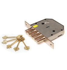 Замок врез. Гранит 1.06.01 никель, сувальдный стержни 5 шт. диаметр 18мм