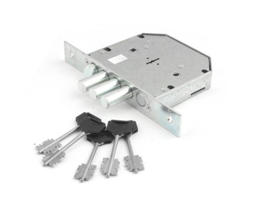 Замок врез. RеХ. 3.8 (аналог 1.06.40) сувальдный, 3 стержня ф18мм, задвижка, защёлка, лев.